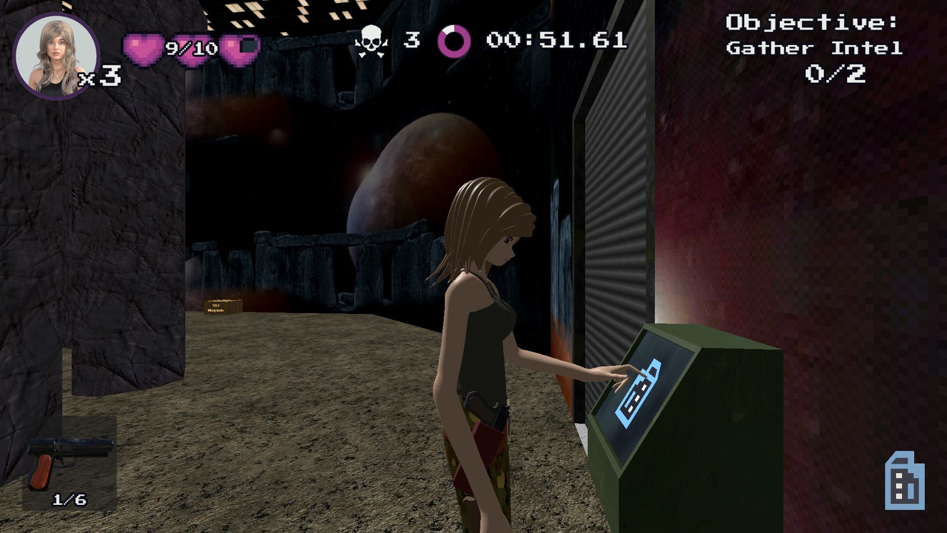 Beth at Key Card Reader.