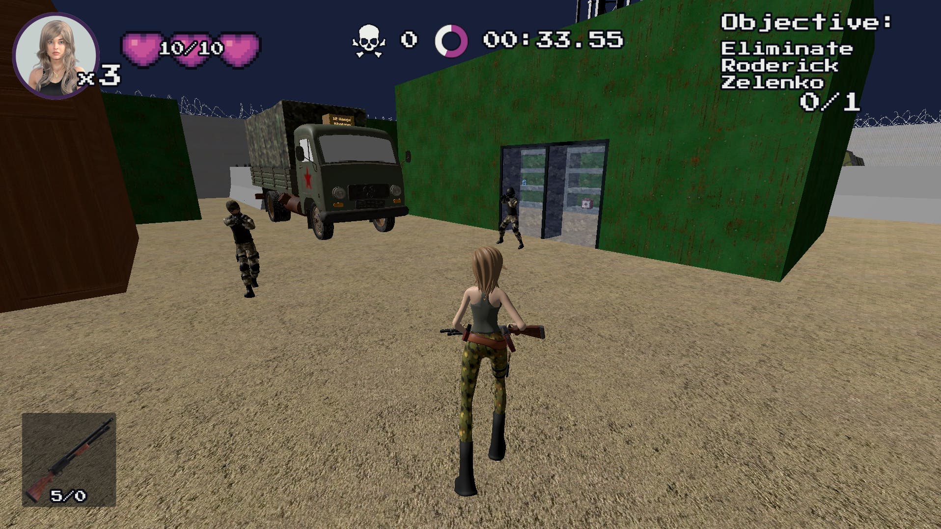Beth Engaging Dangerous Enemies.